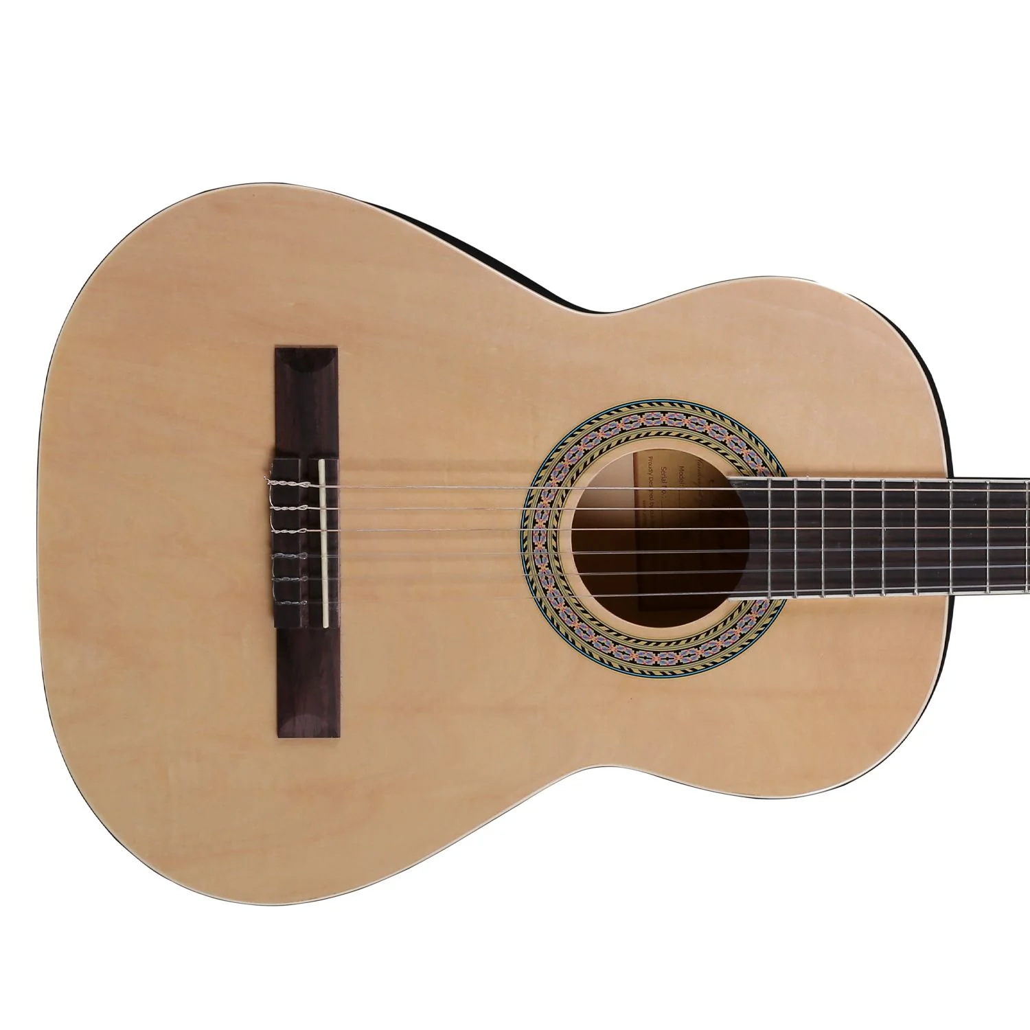 Artist CB3 3/4 Size 36 inch Classical Nylon String Guitar - Natural - Image 5